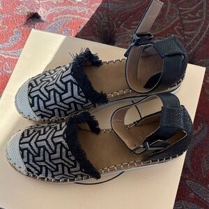 Crown Vintage Black and White Espadrilles